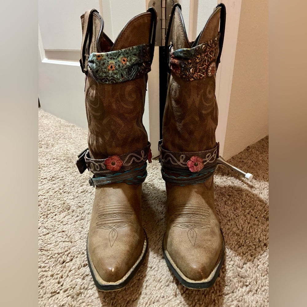 Beautifully decorated boots!